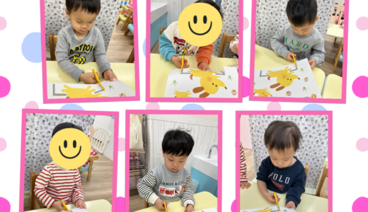 うさぎ組☆おけいこ【はさみ遊び】